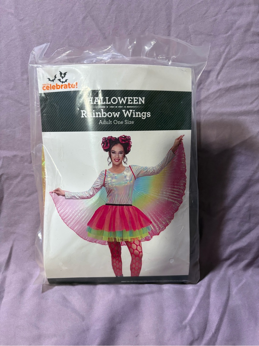 Rainbow Wings Costume - Pink Multicolor